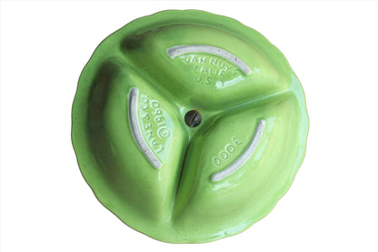 Lane & Company (Van Nuys, California, USA) Celadon Green Divided Candy or Snack Serving Dish