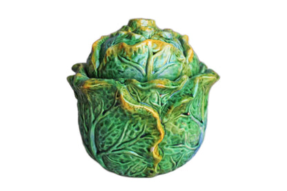 Majolica Green Cabbage Tureen