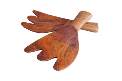 Teak Wood Salad Tongs, A Pair