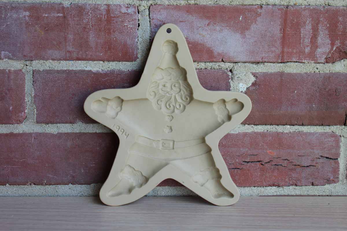 Brown Bag Cookie Art (New Hampshire, USA) 1994 Limited Edition Santa Claus Stoneware Cookie Mold