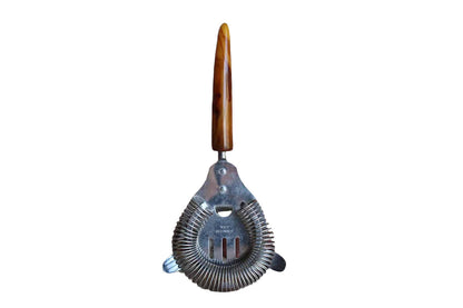 Stainless Steel Cocktail Strainer with Tortoiseshell Bakelite Handle