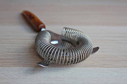 Stainless Steel Cocktail Strainer with Tortoiseshell Bakelite Handle