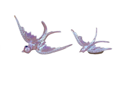 Pink and Silver Bird Scatter Pins