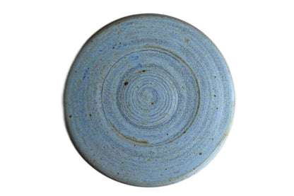 Blue Lidded Earthenware Storage Container