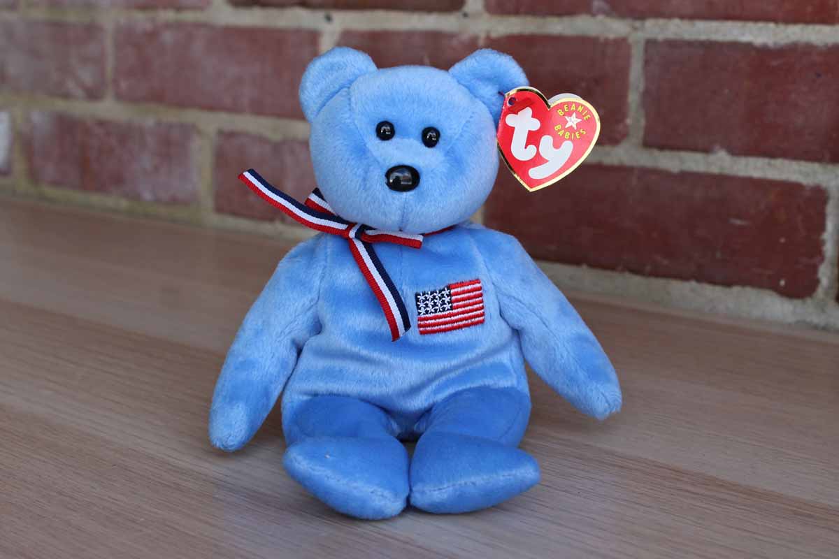 Ty Inc. (Illinois, USA) 2001 America the Blue Bear Beanie Baby