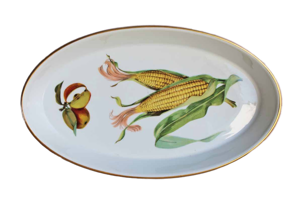 Royal Worcester (England) Evesham Gold Trimmed Oval Baking Dish