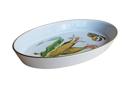 Royal Worcester (England) Evesham Gold Trimmed Oval Baking Dish