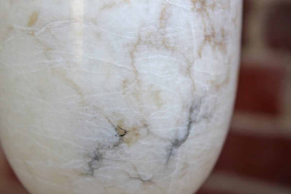 Old Solid Alabaster Lamp