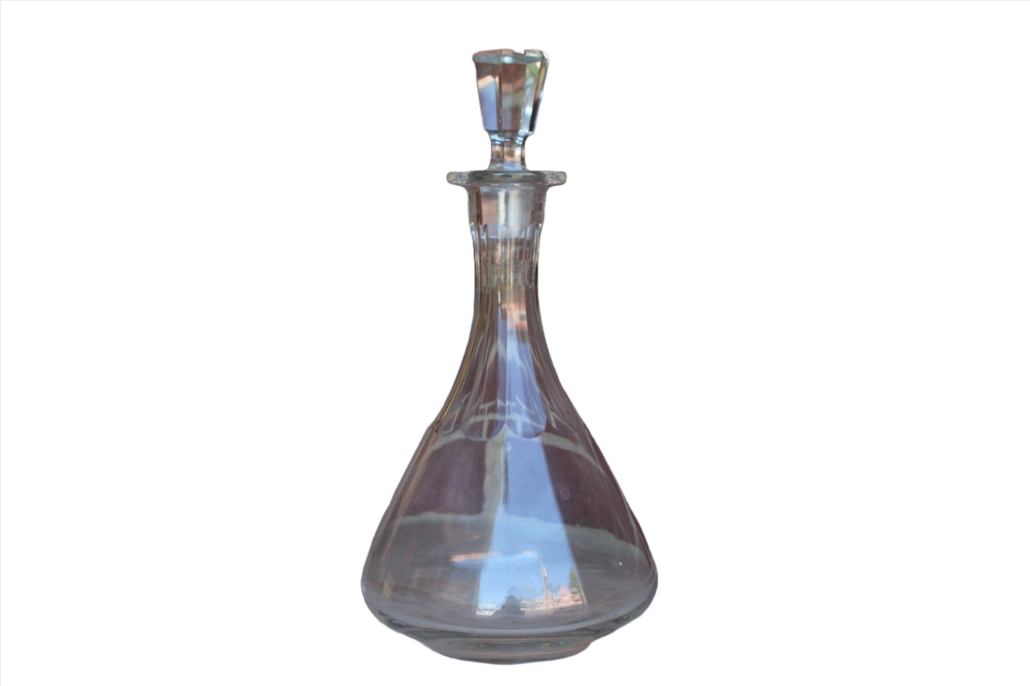 Simple Clear Glass Decanter with Crystal Stopper