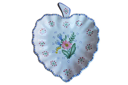 Laholms-Keramik (Sweden) Fruit Shaped Ceramic Dish Decorated with Flower Designs