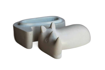 Hand Carved Soapstone Rhinoceros Trinket Box