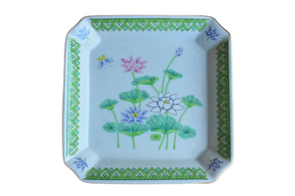 Otagiri (Japan) Ceramic Lotus Garden Trinket Dish