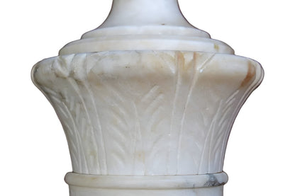 Old Solid Alabaster Lamp