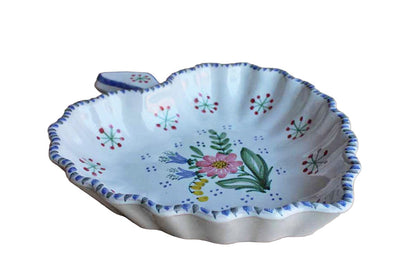Laholms-Keramik (Sweden) Fruit Shaped Ceramic Dish Decorated with Flower Designs