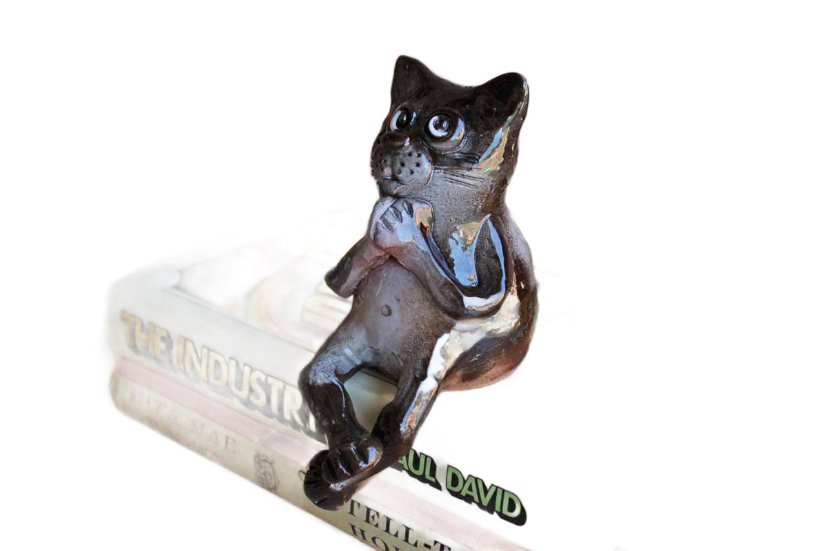 Ceramic Sitting Cat Figurine