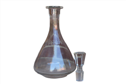 Simple Clear Glass Decanter with Crystal Stopper