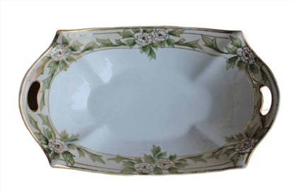 Morimura Brothers (Japan) Hand Painted Porcelain Bowl Decorated with White Flowers