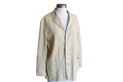 Ralph Lauren (USA) Light Cotton Linen Gold Blazer, Size 10