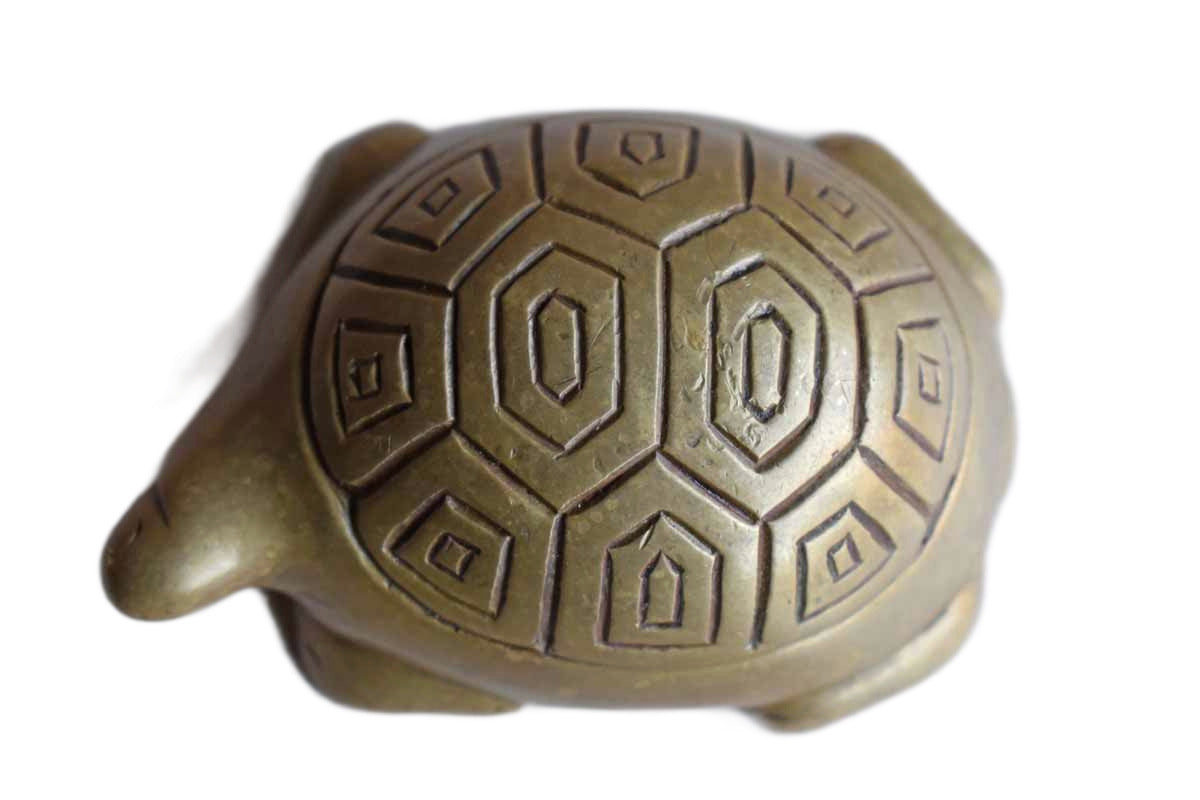 Old Brass Turtle Paperweight