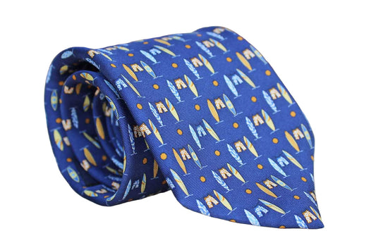 Brooks Brothers (New York, USA) Silk Necktie with Surf Boards and Board Shorts