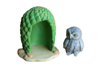 Franklin Porcelain Woodland Surprises 2-Piece Owl Inside Cactus