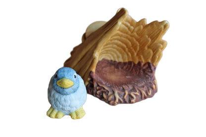 Franklin Porcelain Woodland Surprises 2-Piece Bluebird with Branch