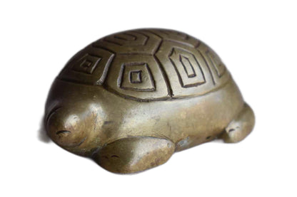 Old Brass Turtle Paperweight
