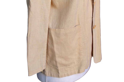 Ralph Lauren (USA) Light Cotton Linen Gold Blazer, Size 10