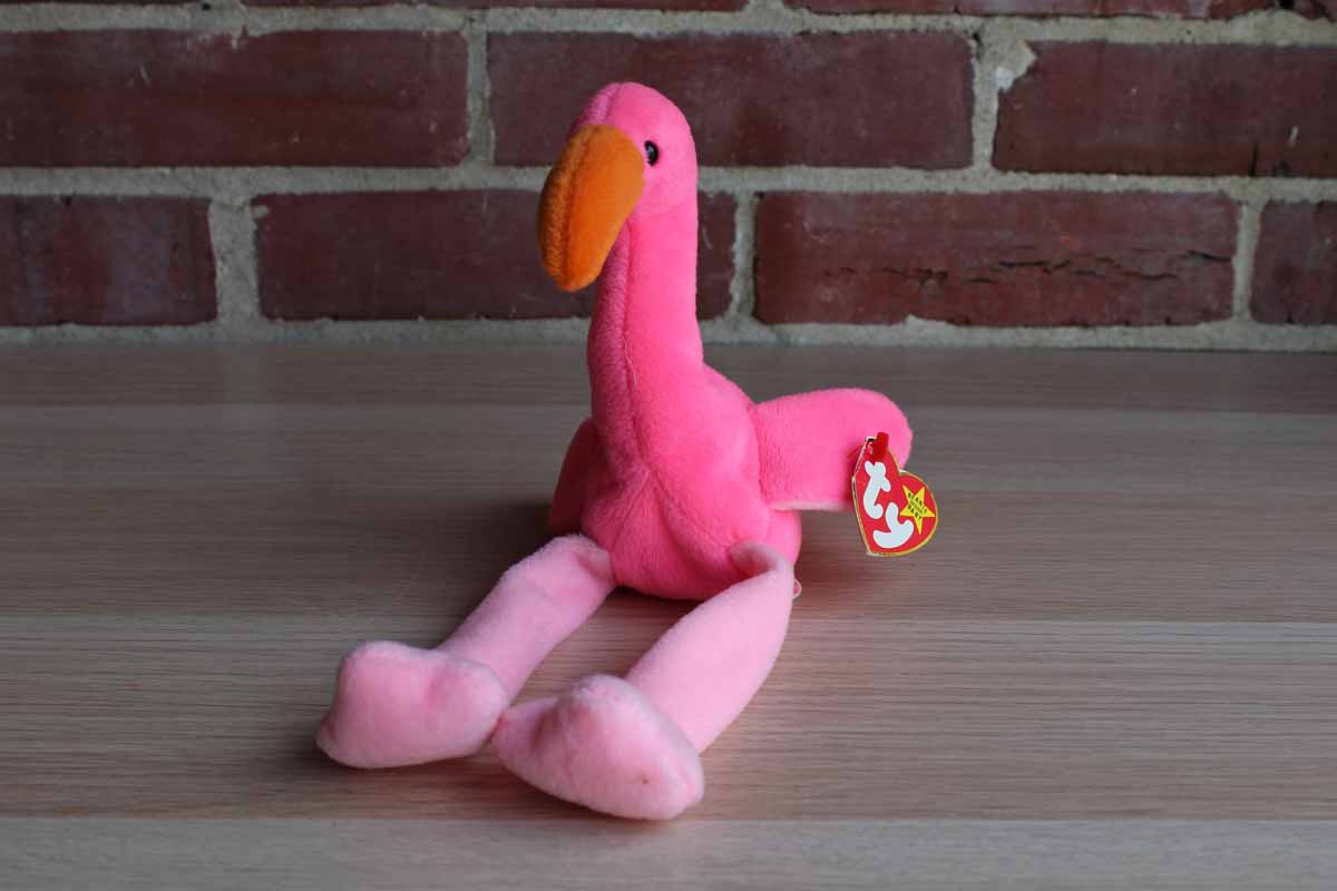 Ty Inc. (Illinois, USA) 1995 Pinky the Flamingo Beanie Baby