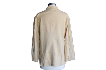 Ralph Lauren (USA) Light Cotton Linen Gold Blazer, Size 10
