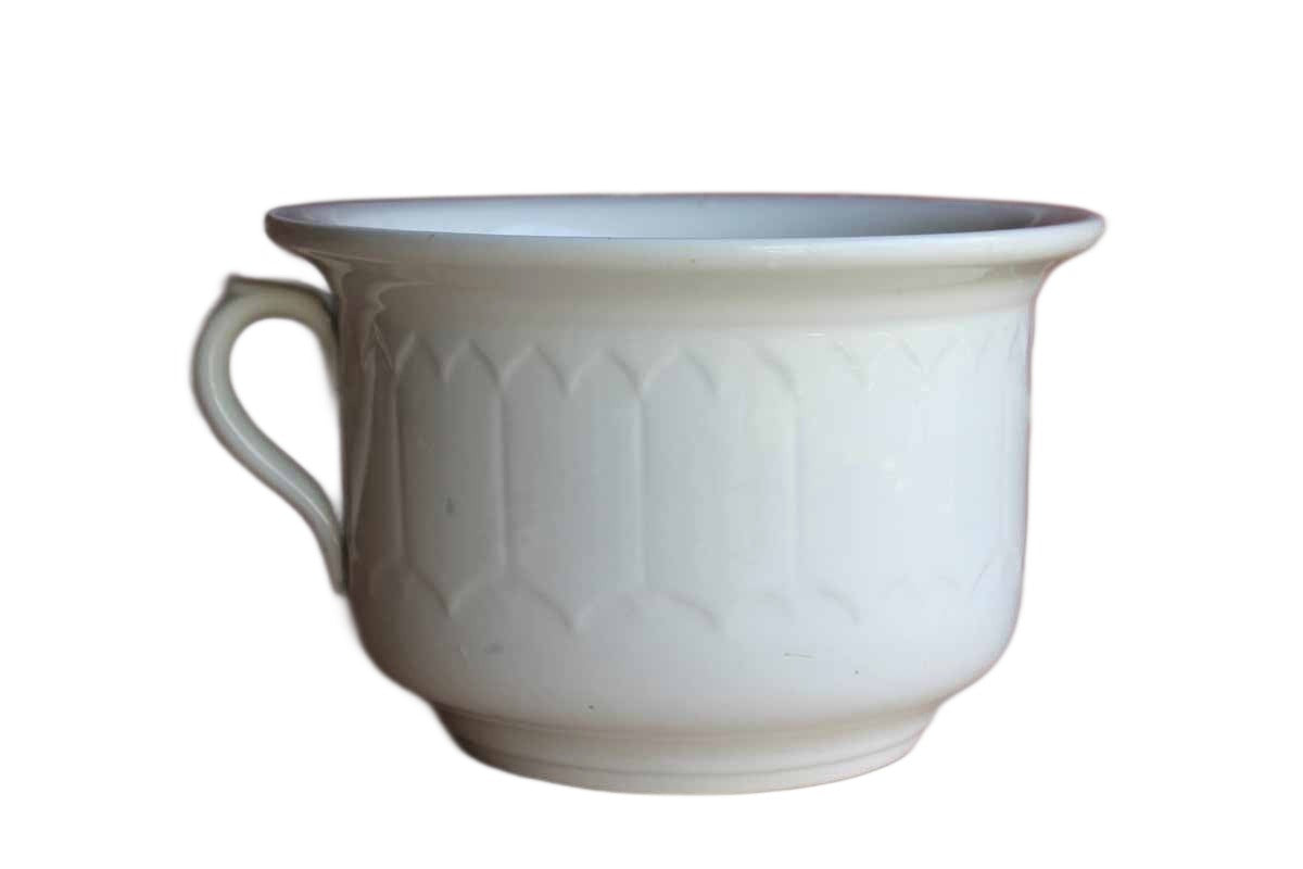 Anchor Pottery ? (Trenton, NJ) Large White Handled Ceramic Bowl