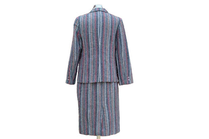 Barclay Square (USA) Matching Striped Wool Skirt and Blazer