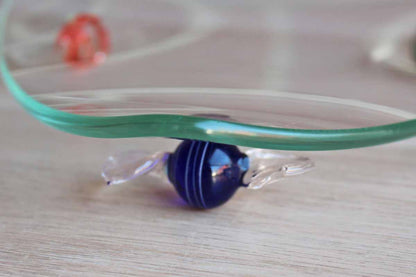 Glass Dish with Glass Candy Feet