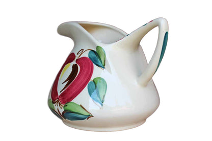 Purinton Pottery Ceramic Handled Pitcher Painted with Apples and Leaves
