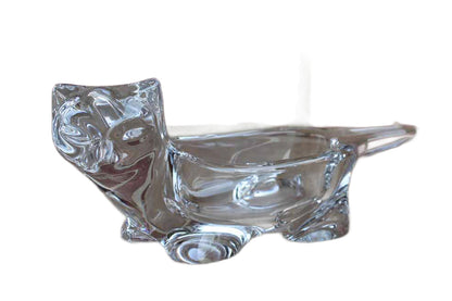 Solid Glass Cat Shaped Bowl