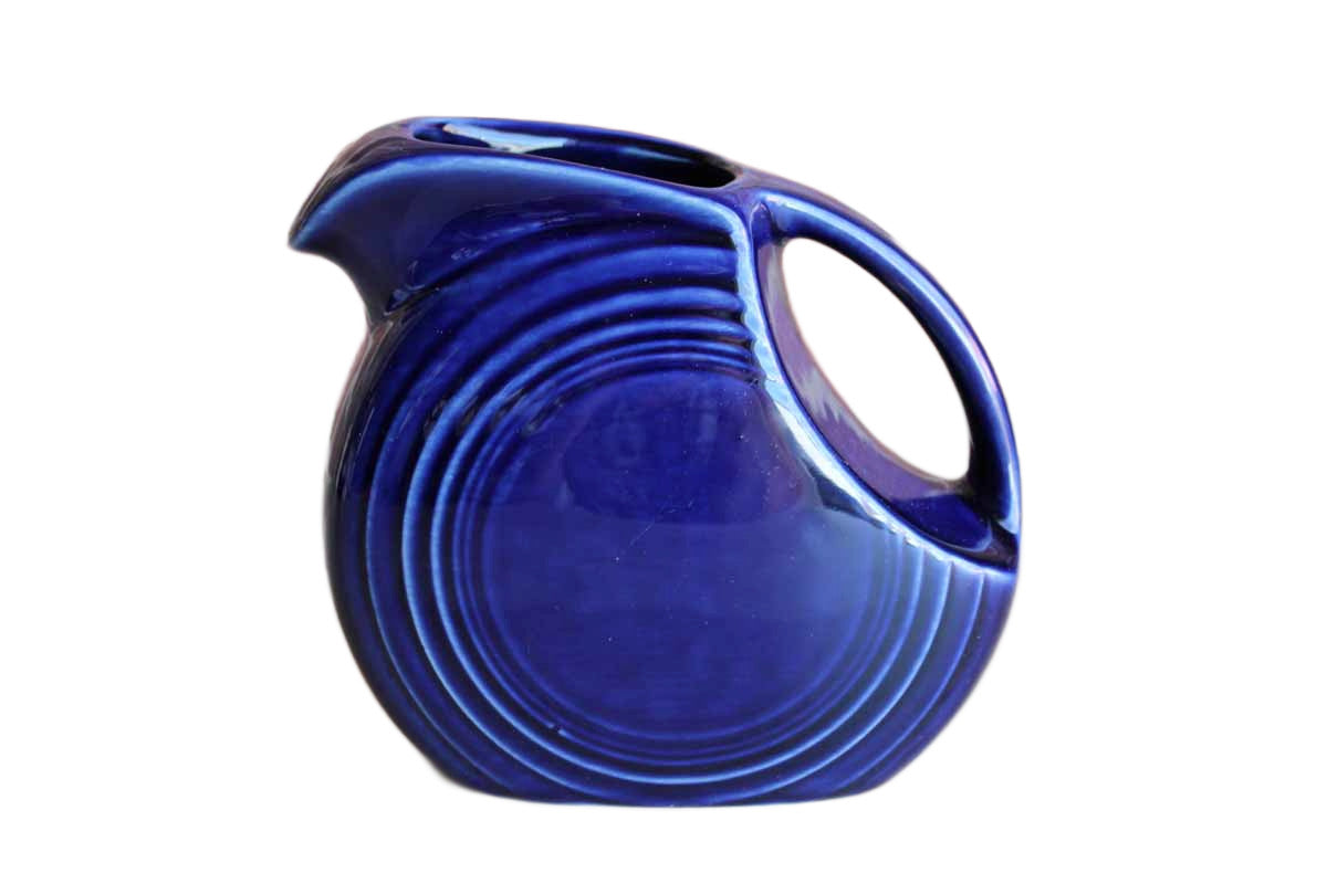 Fiestaware by Homer Laughlin China Company (West Virginia, USA) Cobalt Blue 6" Disc Pitcher (Older)