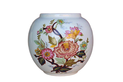 Sadler (England) Porcelain Ginger Jar with Colorful Flower Design