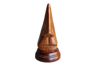 Wooden Nose Eyeglass Stand, Circular Base