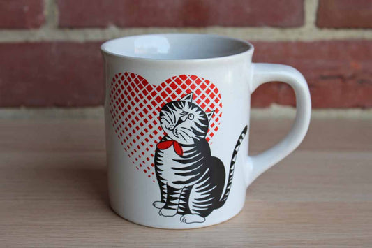 Cat with Heart Novelty Mug