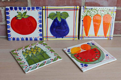 Colorful Vegetables Tiles/Trivets