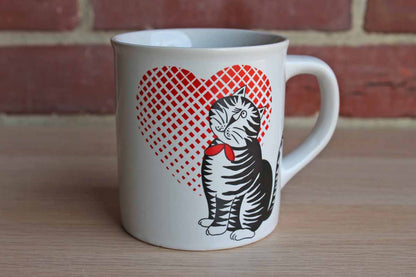 Cat with Heart Novelty Mug