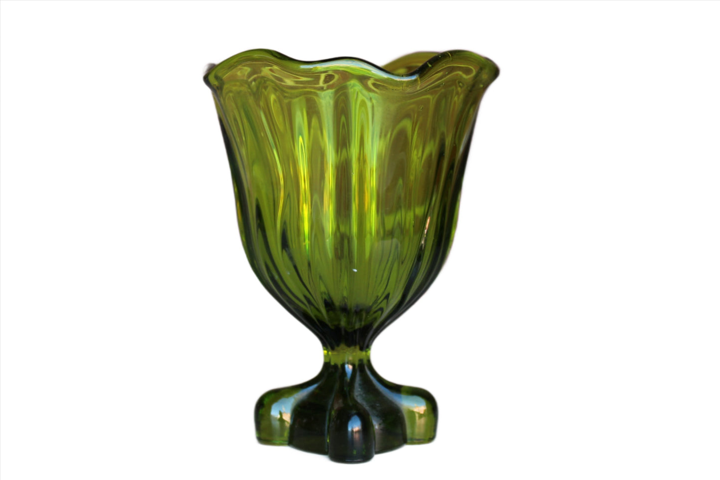 Viking Art Glass ? (West Virginia, USA) Green Glass Vase