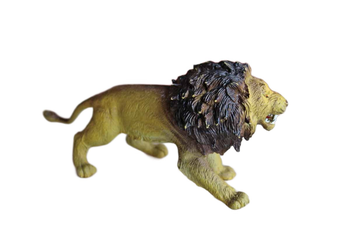AAA Solid Cast Resin Snarling Lion Figurine