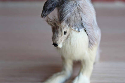 Fur Kangaroo with Baby Joey in Pouch Souvenir from Koala Park, Sydney, Australia