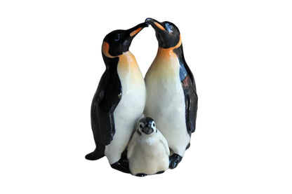 Porcelain Penguin Family Figurine