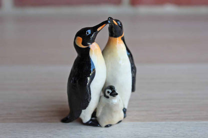 Porcelain Penguin Family Figurine