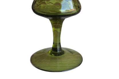 Empoli (Italy) Hand Blown Avocado Green Vase