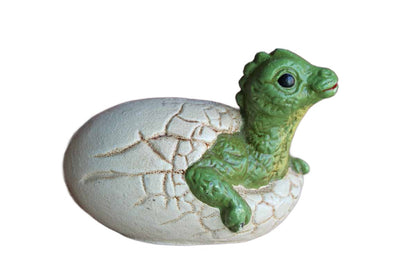 Hatching Baby Dinosaur Cast Iron Coin Bank