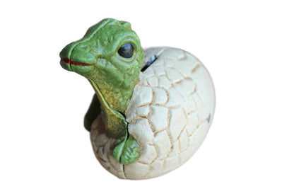 Hatching Baby Dinosaur Cast Iron Coin Bank