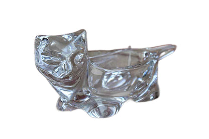 Solid Glass Cat Shaped Bowl